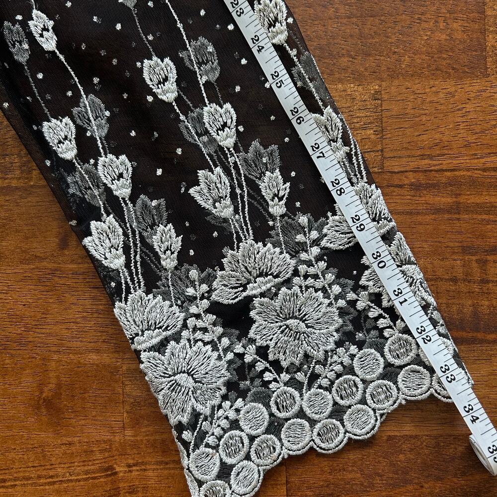Maxima USA Sheer Floral Embroidered Evening Top, Glamorous 3X.” - Picture 9 of 10